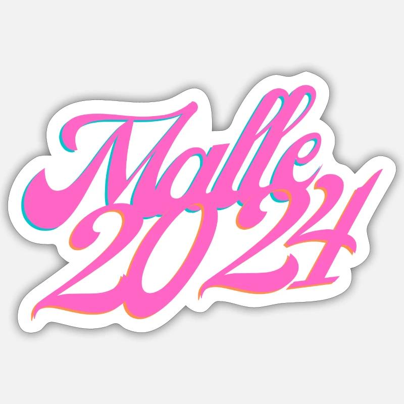 Malle 2024 - Sticker Größe S (10 x 10 cm) - Mattweiß