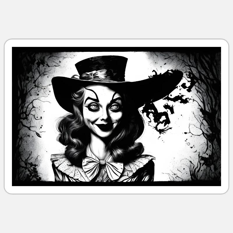 Alice #7 - Sticker taille S (10 x 10 cm) - blanc mat