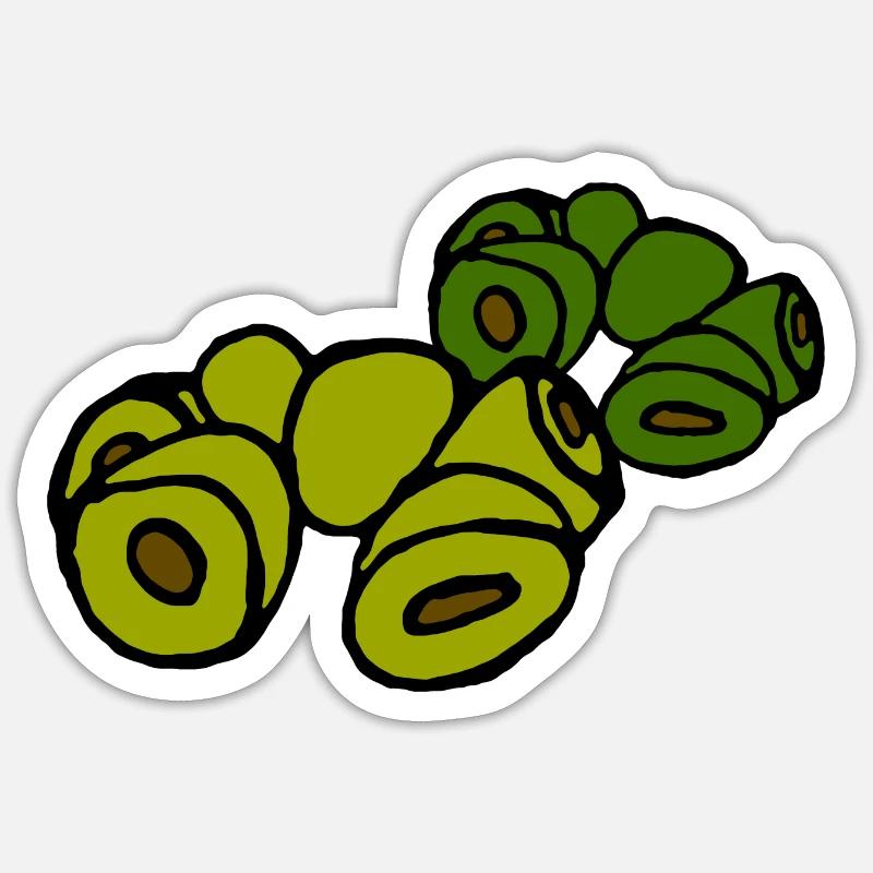 diverses olives - Sticker taille S (10 x 10 cm) - blanc mat