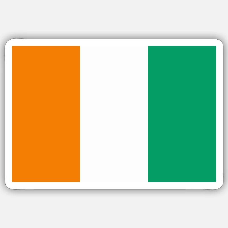 Ivory Coast / Drapeau Côte d’Ivoire Sticker taille S (10 x 10 cm)