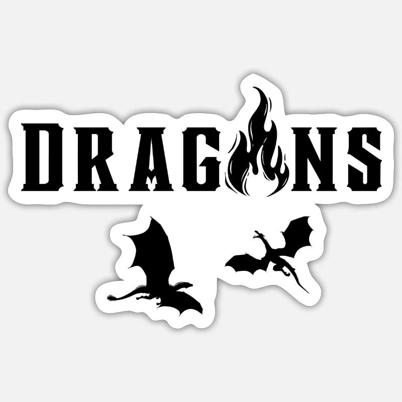 Dragons fire Sticker taille S (10 x 10 cm)