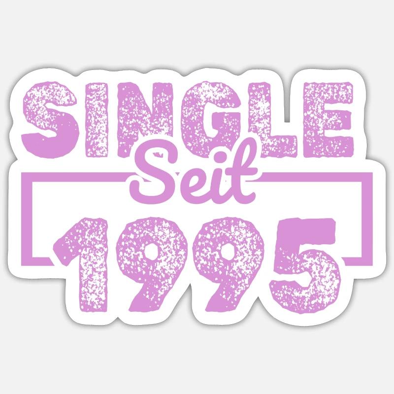 seit 1995 - Sticker Größe S (10 x 10 cm) - Mattweiß