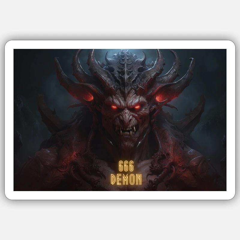 Dämon Sticker Größe S (10 x 10 cm)