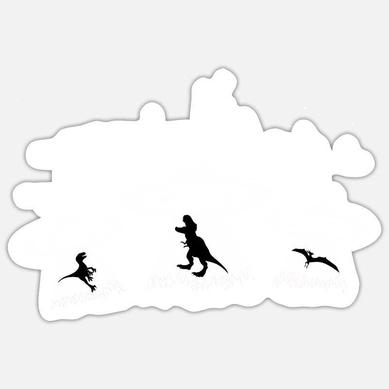 Ufo Alien Dinosaur - Sticker size S (10 x 10 cm) - white matte