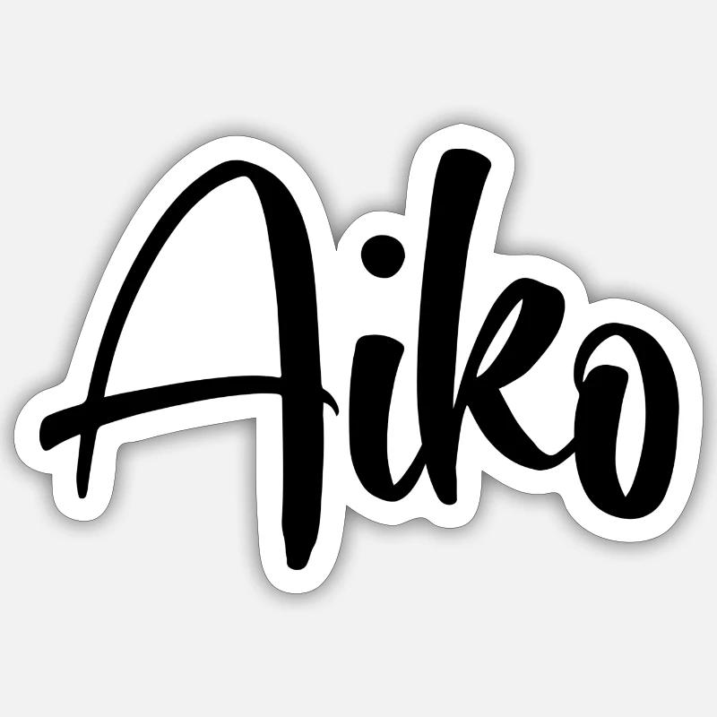 Nom - Aiko - Sticker taille S (10 x 10 cm) - blanc mat