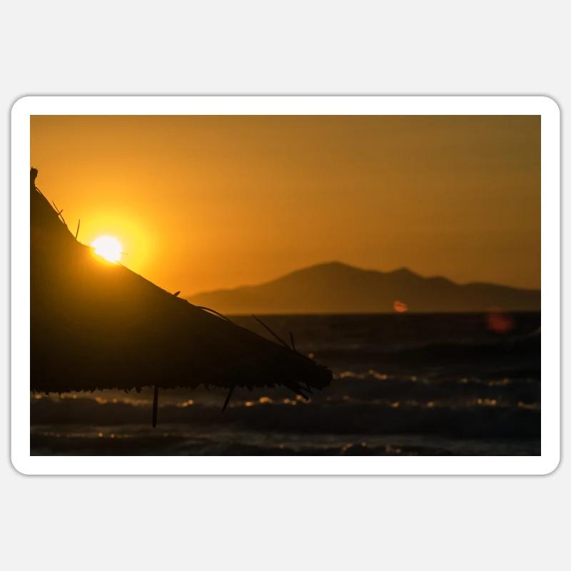 Sunset - Sticker size S (10 x 10 cm) - white matte