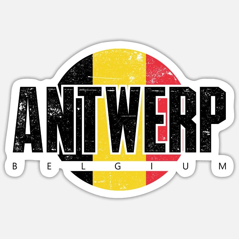 We Emblem Split Gelb Rot Sticker Größe S (10 x 10 cm)