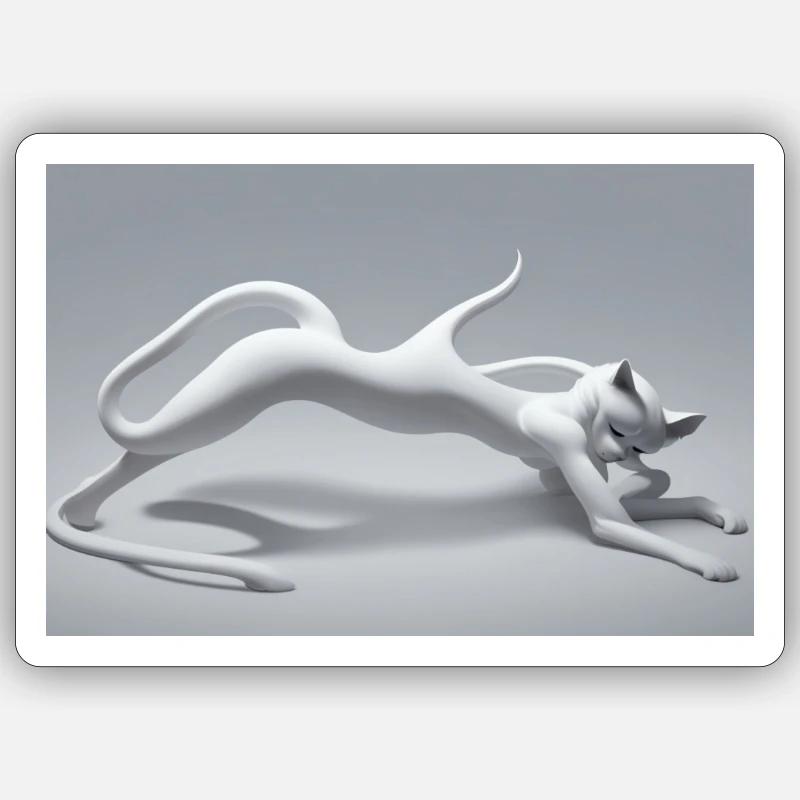 Abstract Cat Artwork Sticker size S (10 x 10 cm)