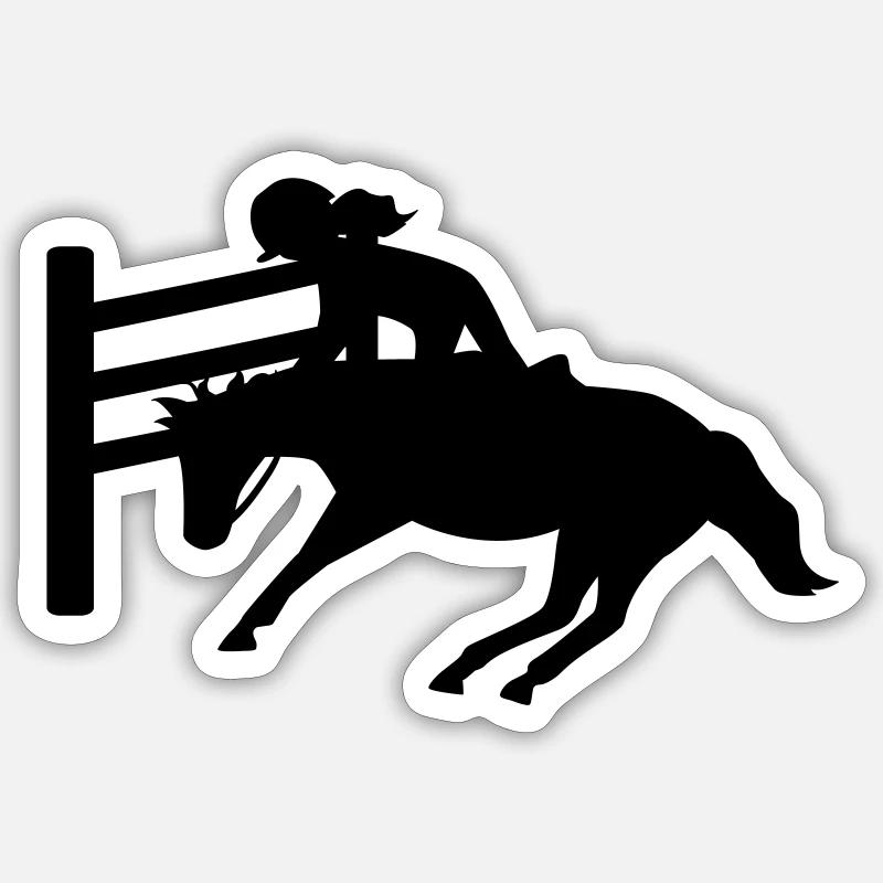 Pony - Sticker Größe S (10 x 10 cm) - Mattweiß
