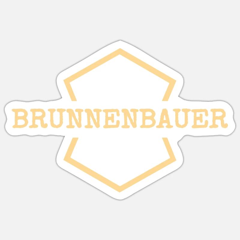 Lieu de travail Emploi Travail Profession Puits ConstructeurTravaux B Sticker taille S (10 x 10 cm)