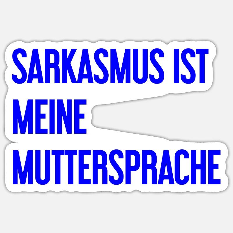Sarcasme Pro - Sticker taille S (10 x 10 cm) - blanc mat