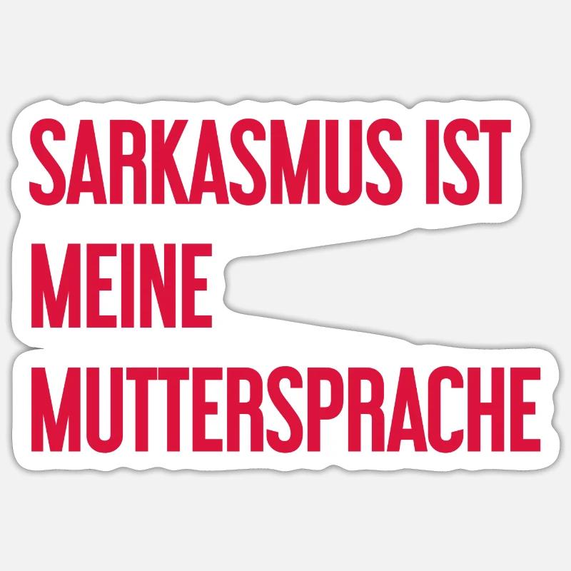 Sarcasme Pro - Sticker taille S (10 x 10 cm) - blanc mat