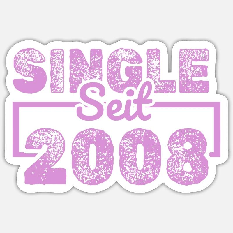 since 2008 - Sticker size S (10 x 10 cm) - white matte