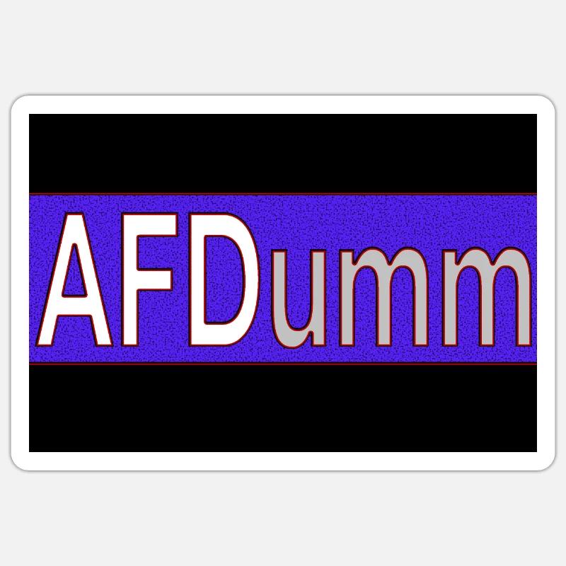 AFDumm - Sticker Größe S (10 x 10 cm) - Mattweiß