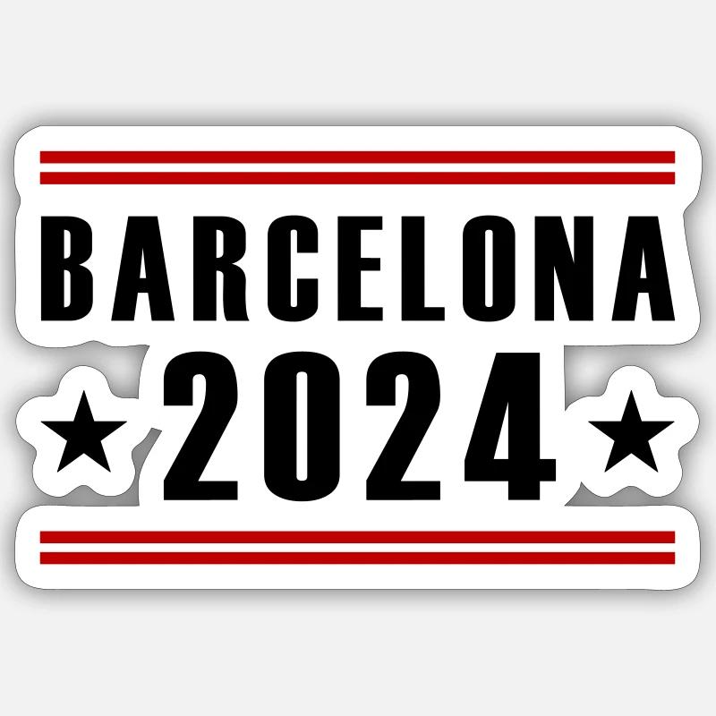 Barcelona 2024 - Sticker size S (10 x 10 cm) - white matte