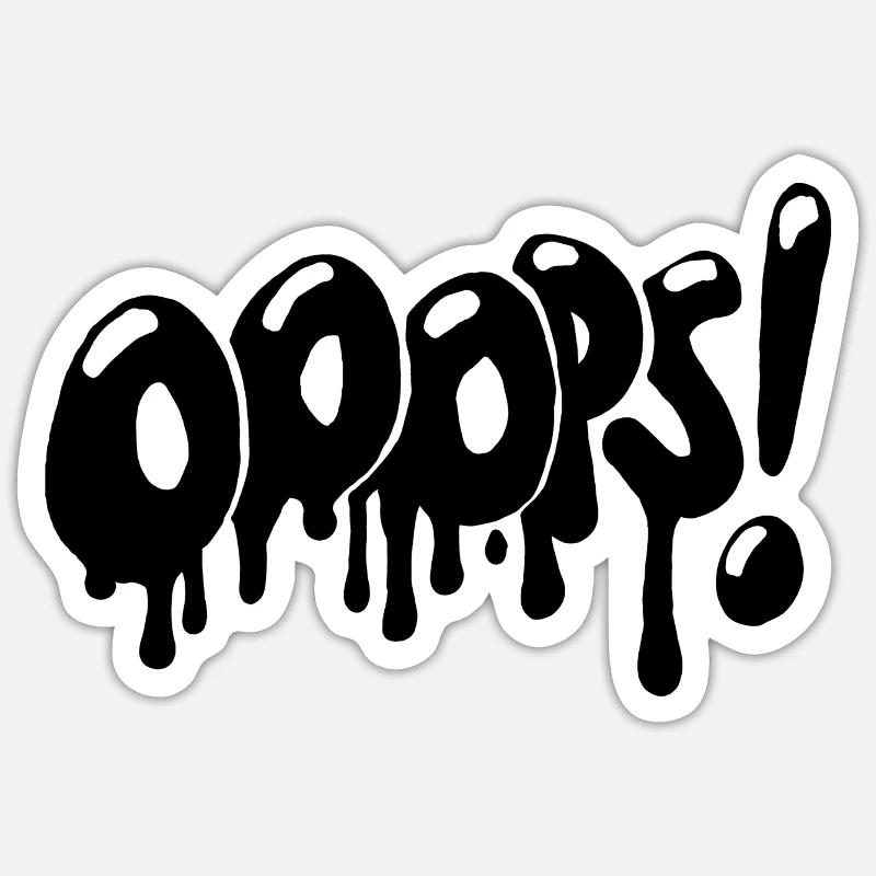 OOOPS! Graffiti Style Sticker Größe S (10 x 10 cm)