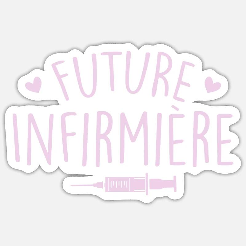 Future Nurse - Sticker size S (10 x 10 cm) - white matte