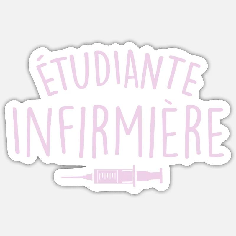 Student Nurse - Sticker size S (10 x 10 cm) - white matte