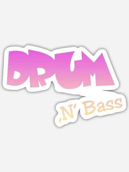 Drum n Bass, Techno, Minimal - Sticker Größe S (10 x 10 cm) - Mattweiß