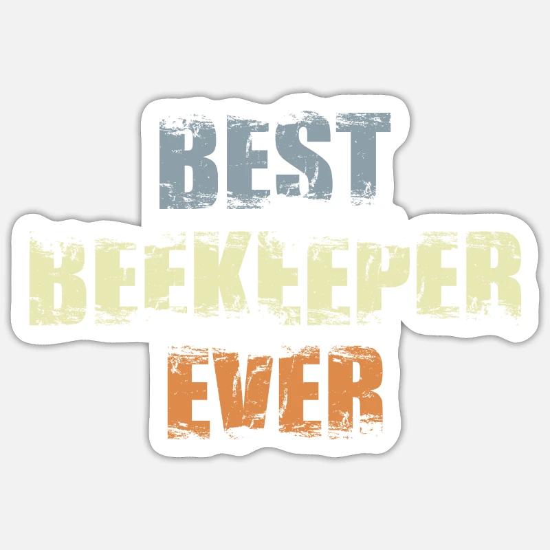 Best Beekeeper - Sticker size S (10 x 10 cm) - white matte