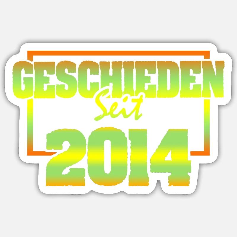 Ehefrau 2014 - Sticker Größe S (10 x 10 cm) - Mattweiß