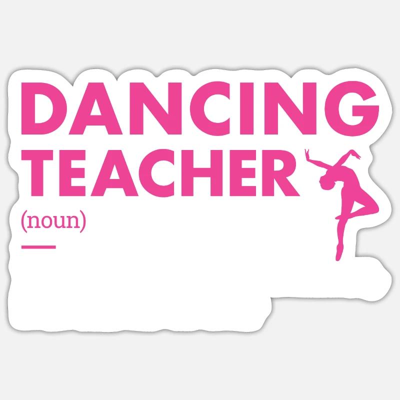 Danseur Professeur Définition Danse - Sticker taille S (10 x 10 cm) - blanc mat
