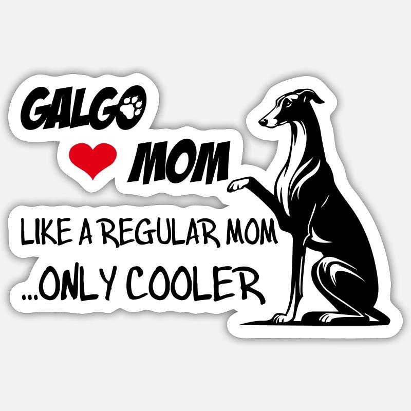 Maman Galgo - Sticker taille S (10 x 10 cm) - blanc mat