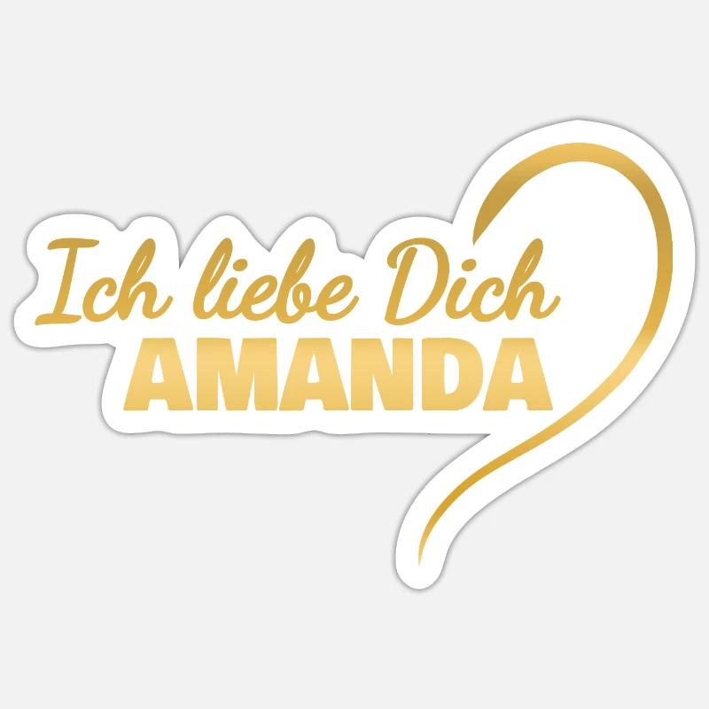 Amanda - Sticker taille S (10 x 10 cm) - blanc mat