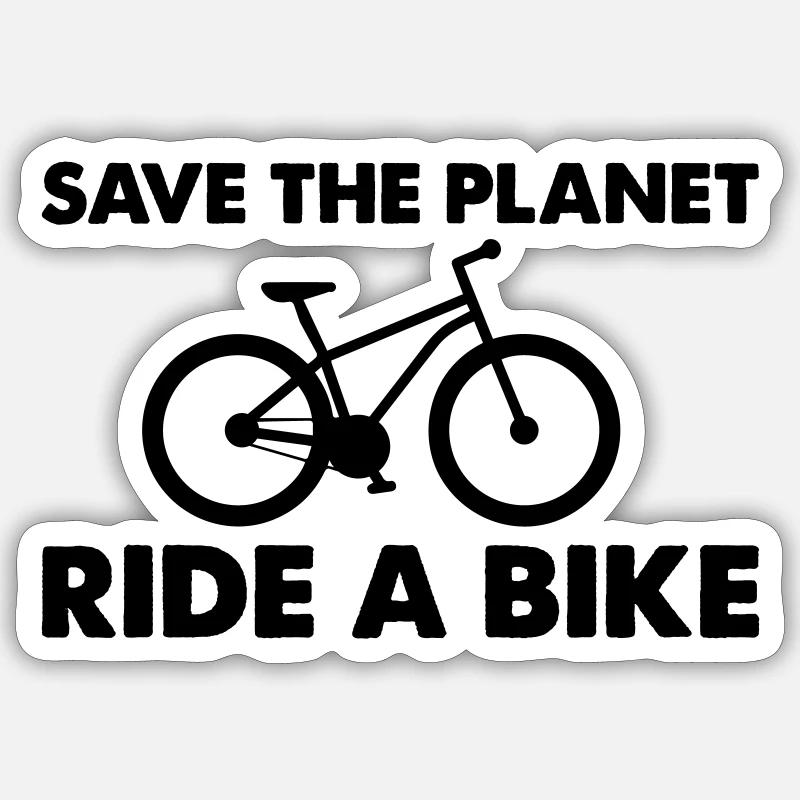 faire du vélo - Sticker taille S (10 x 10 cm) - blanc mat