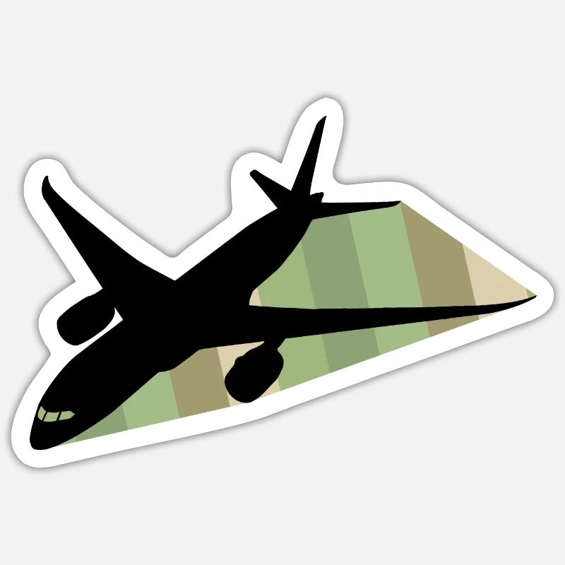 Flugzeug Luftfahrt Flugzeug Sticker Größe S (10 x 10 cm)