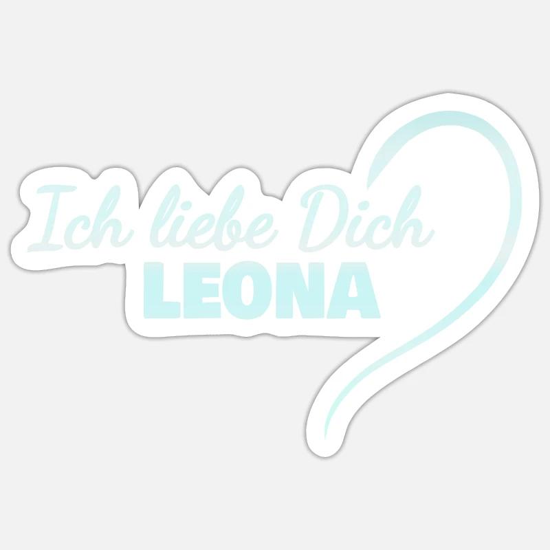 Leona - Sticker size S (10 x 10 cm) - white matte