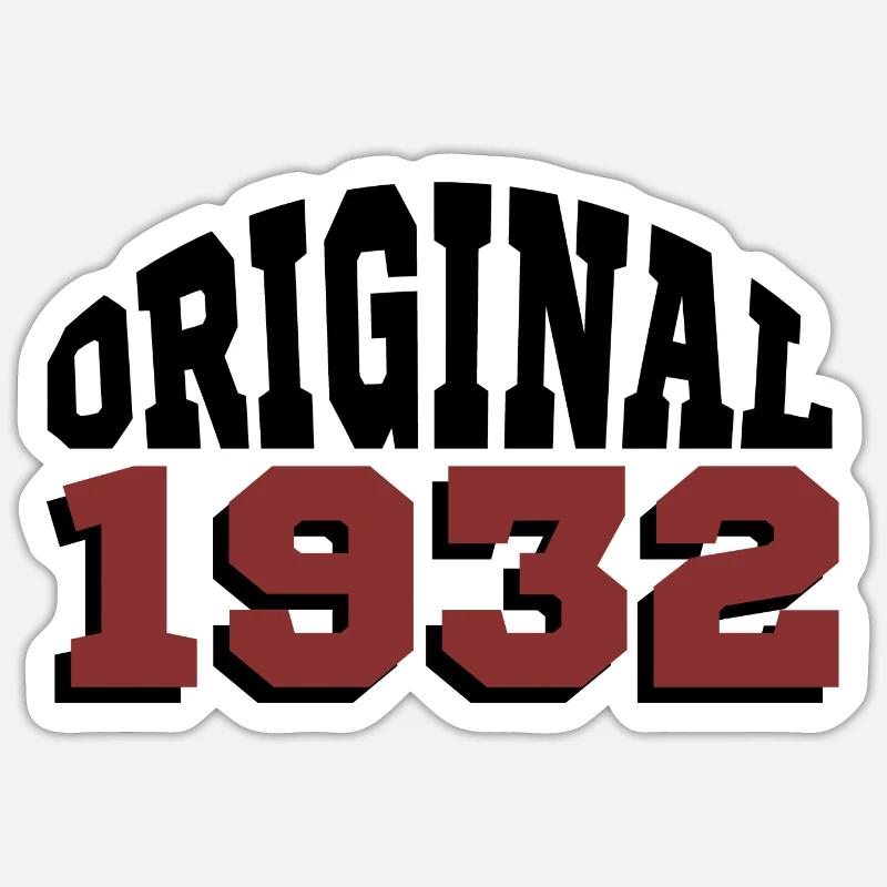 Original 1932 - Sticker size S (10 x 10 cm) - white matte