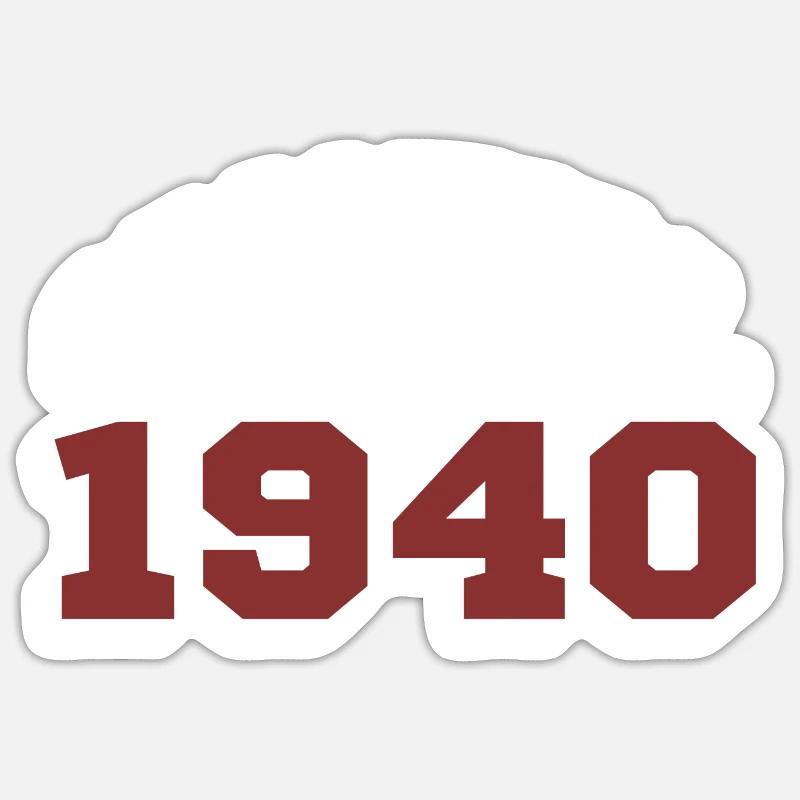 Original 1940 - Sticker Größe S (10 x 10 cm) - Mattweiß