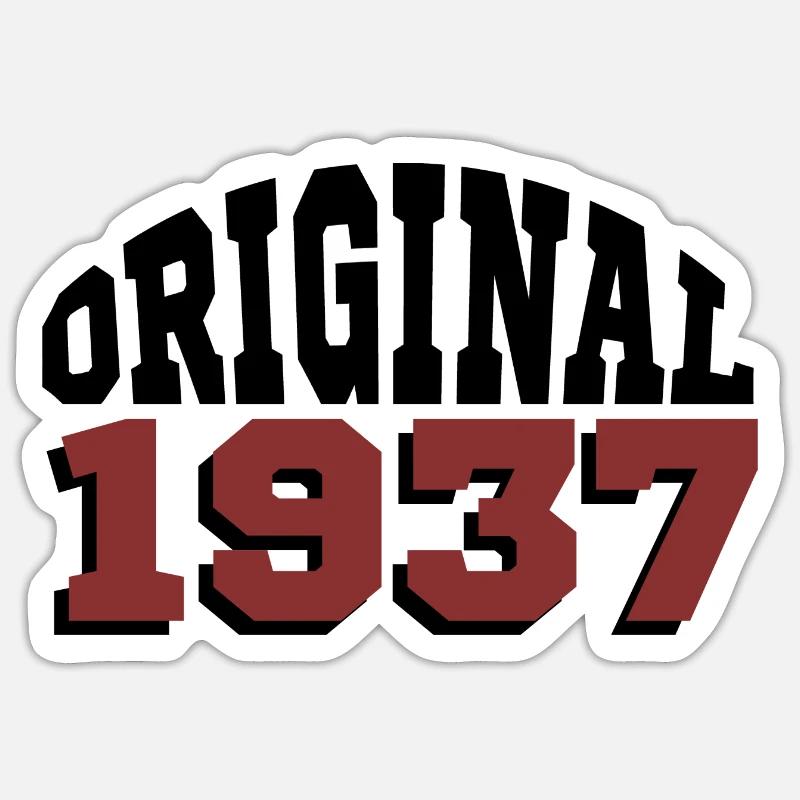 Original 1937 - Sticker taille S (10 x 10 cm) - blanc mat