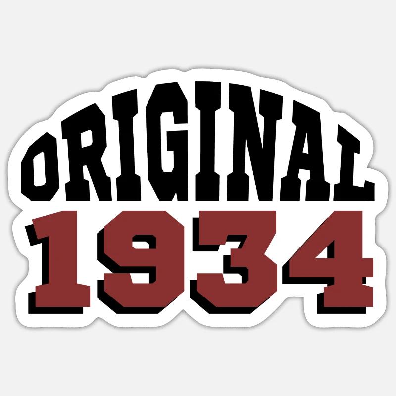 Original 1934 - Sticker size S (10 x 10 cm) - white matte
