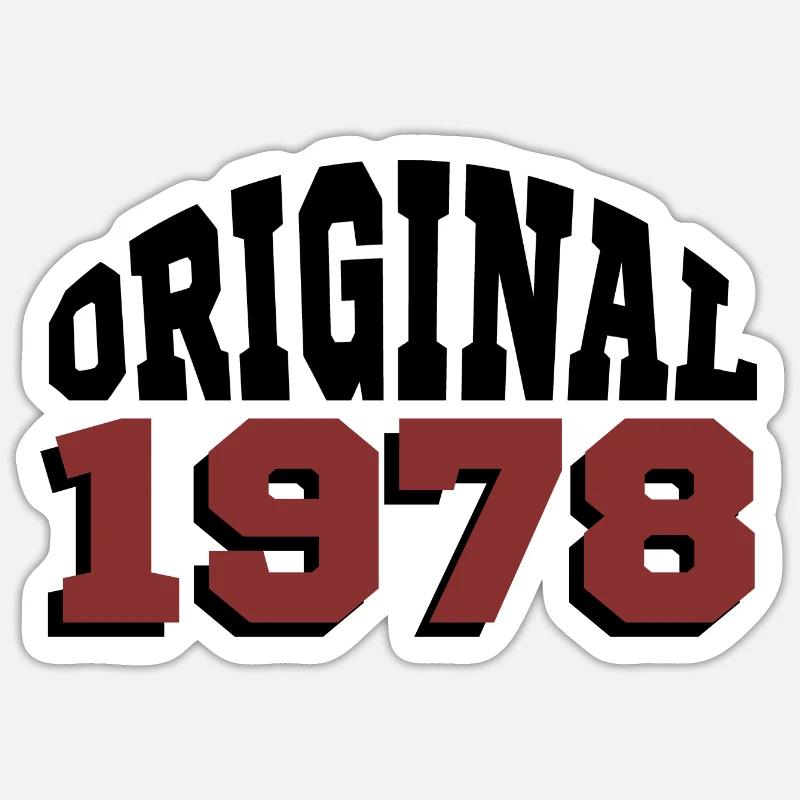 Original 1978 - Sticker Größe S (10 x 10 cm) - Mattweiß
