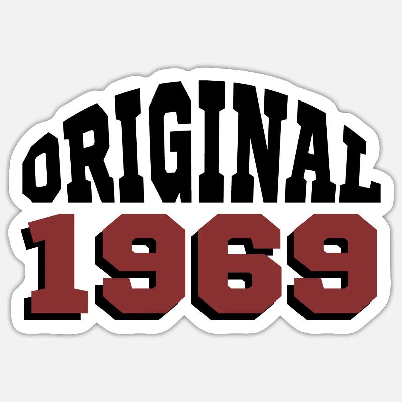 Original 1969 - Sticker taille S (10 x 10 cm) - blanc mat