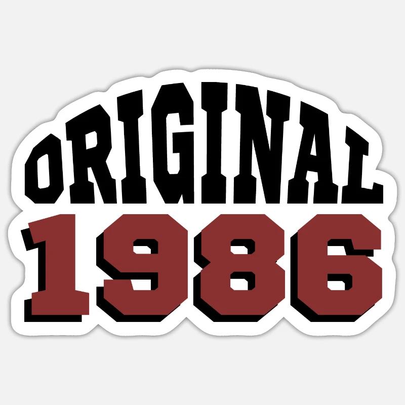 Original 1986 - Sticker taille S (10 x 10 cm) - blanc mat