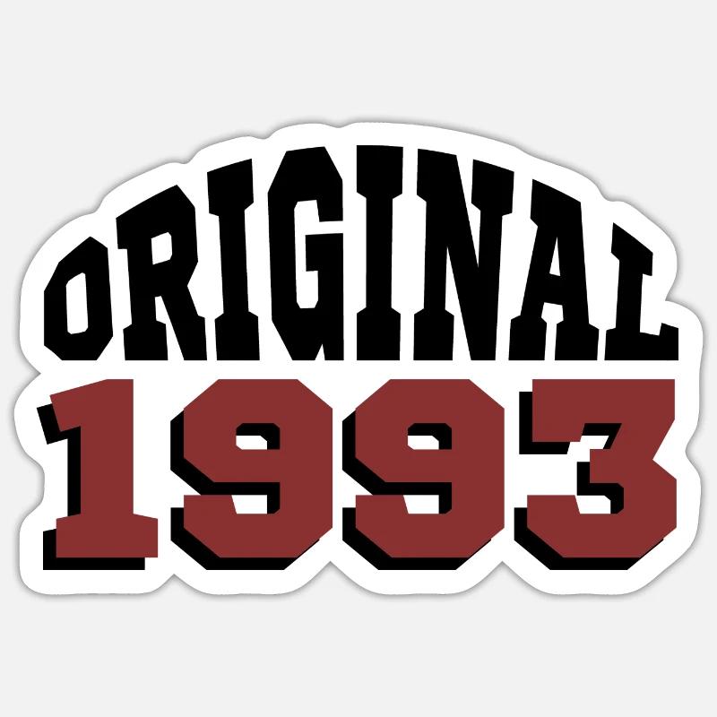 Original 1993 - Sticker Größe S (10 x 10 cm) - Mattweiß