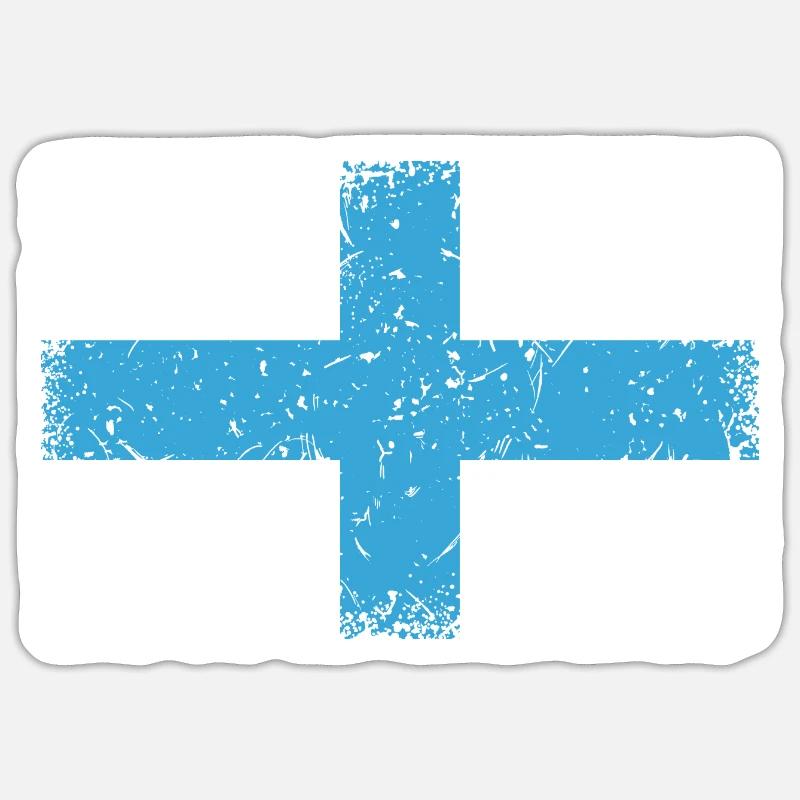 Drapeau de Marseille Sticker taille S (10 x 10 cm)