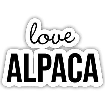 Love Alpaka - Sticker Größe S (10 x 10 cm) - Mattweiß - Vorne
