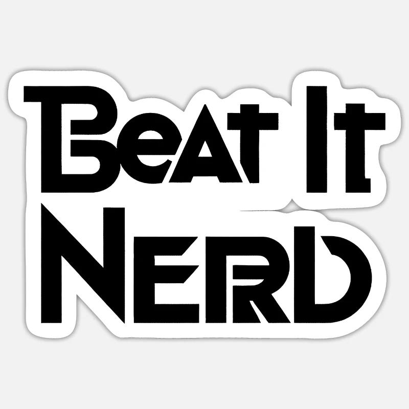 Beat it Nerd 9 Sticker size S (10 x 10 cm)
