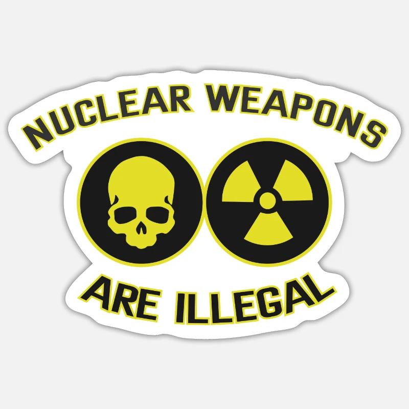 Nuclear Weapons Are Illegal Sticker size S (10 x 10 cm)