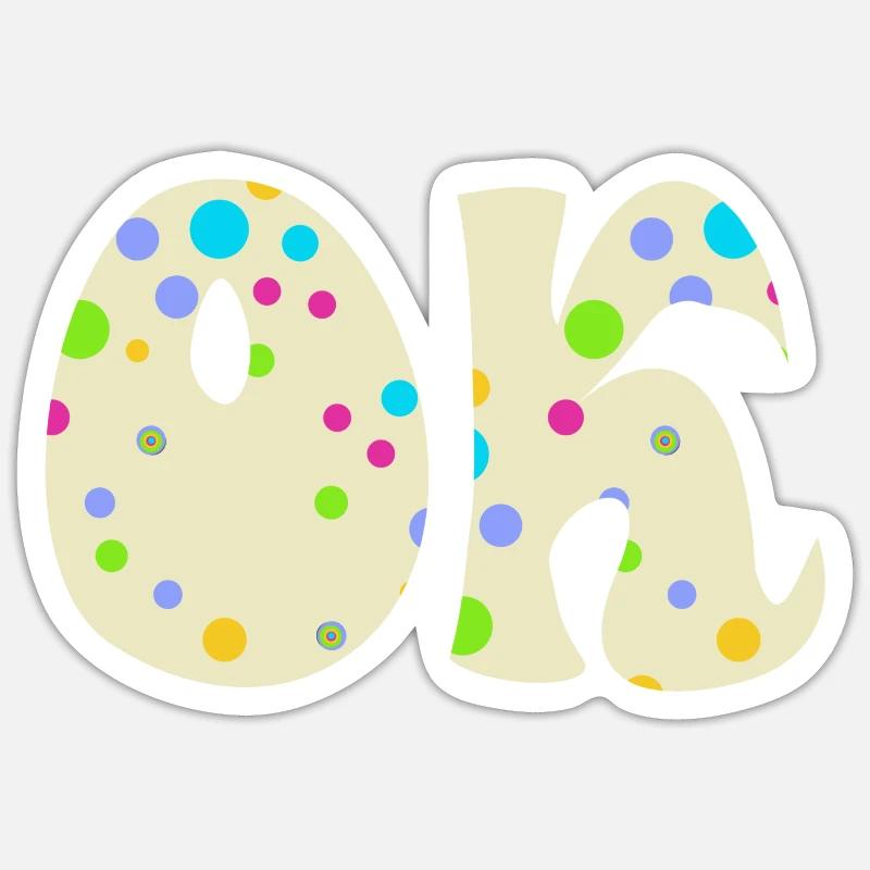 OK - Sticker size S (10 x 10 cm) - white matte