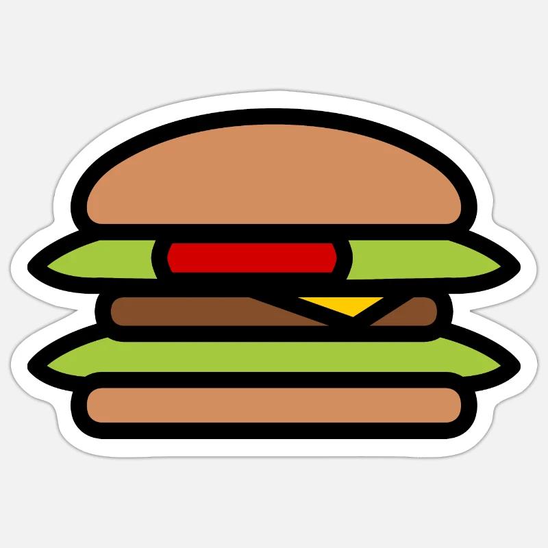 Burger - Sticker size S (10 x 10 cm) - white matte