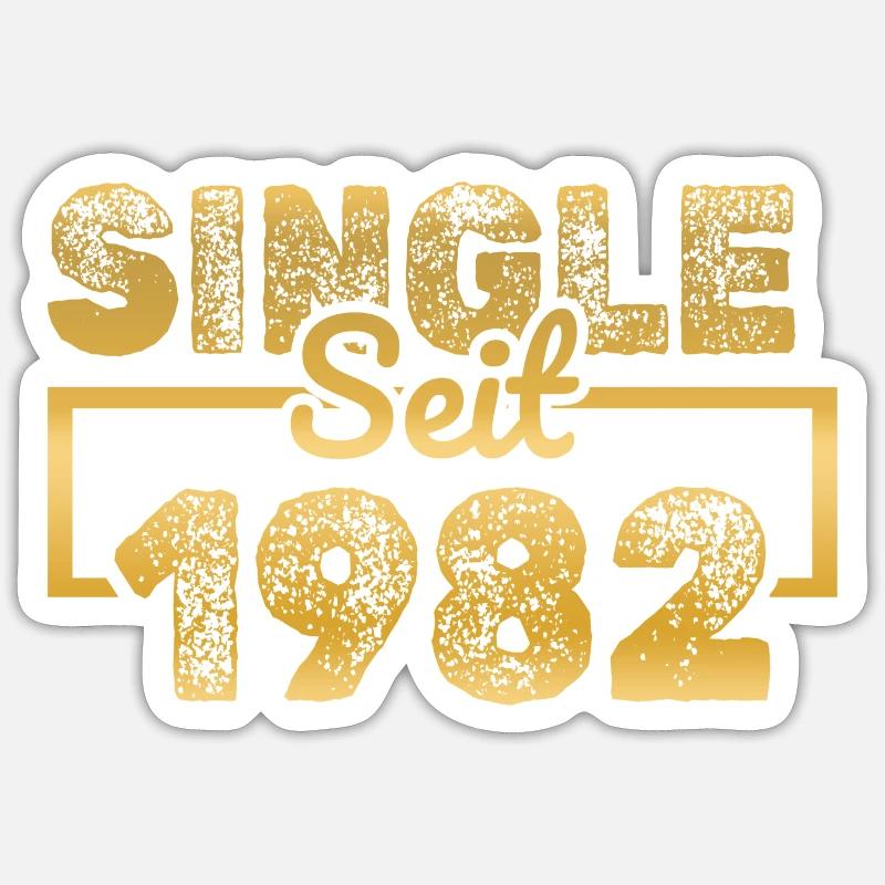 since 1982 - Sticker size S (10 x 10 cm) - white matte