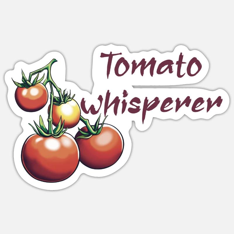 Tomato whisperer - Sticker size S (10 x 10 cm) - white matte