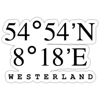 Westerland - Sticker Größe S (10 x 10 cm) - Mattweiß - Vorne