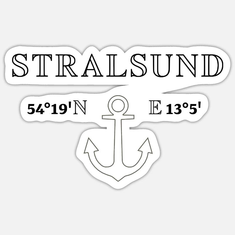 Stralsund - Sticker size S (10 x 10 cm) - white matte