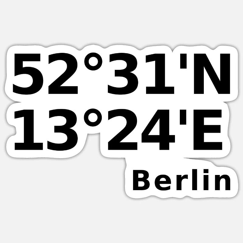 Berlin - Sticker Größe S (10 x 10 cm) - Mattweiß